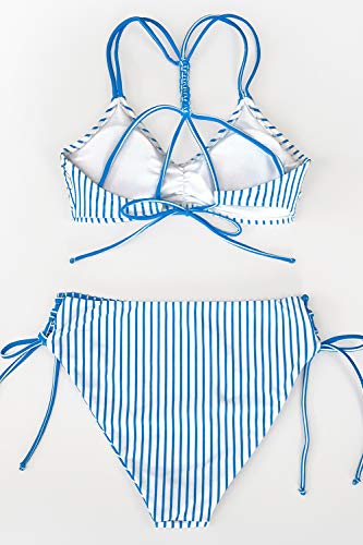 Image of CUPSHE Women's 2 Piece Bikini Set Back Braided Straps with Reversible Bottom