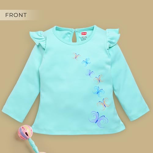 Image of LuvLap Baby Girls 100% Cotton Full Sleeve Girls Top, Pack of 02