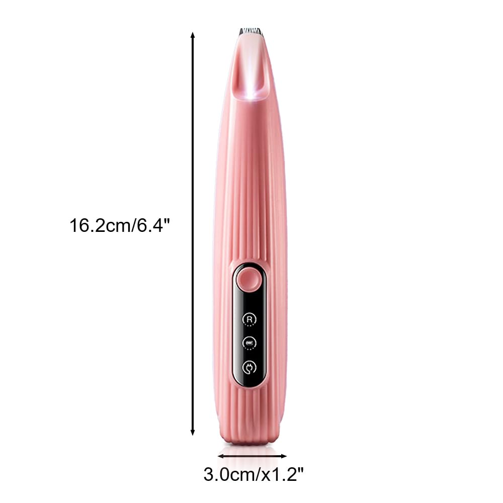 Tondeuse électrique Chien, Tondeuse Pattes Faible Bruit à Lumière LED, Rasoir Chat Chien étanche USB, pour Couper les Poils du Chien Autour des Pattes Yeux Oreilles et Visage