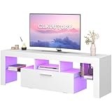 Clikuutory White LED TV Stand...