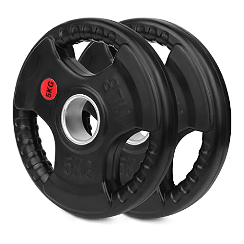 wuuhoo® olympische Hantelscheiben Jan 50mm, Langhantelgewicht 2er Set,...