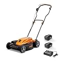 LawnMaster CLMF4819X 48V MAX* 19-inch Brushless Cordless Mower with 2X24V MAX* 4.0Ah Battery and a Dual Charger 6 Cutting Position