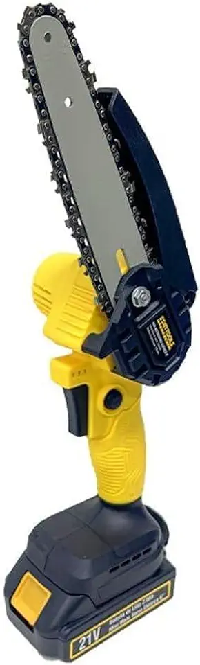 Mini Motosserra Elétrica 6 Pol 21V Portátil Recarregável Para Poda E Jardim