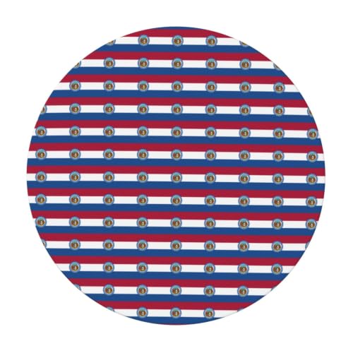 Nappe ronde Missouri lavable pour protéger la table de cuisine