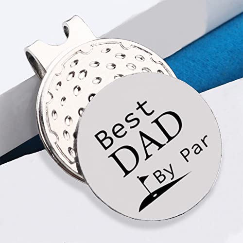 Viyzzx Funny Golf Gifts For Men, Best Dad By Par Golf Ball Marker With Magnetic Hat Clip Stainless Steel Engraved, Novelty Golfing Gift For Dad Birthday Christmas #TOP4