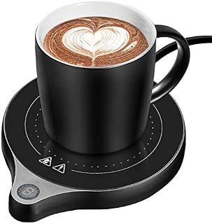 Coffee Mug Warmer Welltop Electronic Cup Beverage Warmer with 5 Adjustable Temperature (Up to 212/100) Auto Shut Off for Office Home Desk Use (Tea Water Cocoa Soup Milk), British Plug
