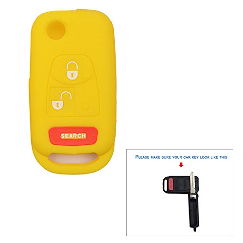 KMH MA00005YL 3 Button Flip Key Cover for Mahindra Bolero (Yellow