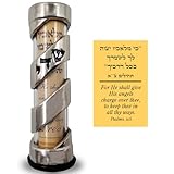 TALISMAN4U Protection CAR MEZUZAH with Travelers Prayer Scroll Hebrew Shadai Spiral Design Jewish Mezuza from Israel Jerusalem Art Judaica Gift