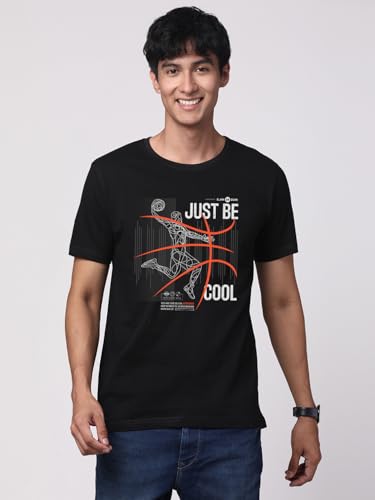 Image of ADRO 100% Cotton Lycra Tshirts for Men Combo Pack of 3 | Regular Fit | Printed T Shirt | Round Neck Half Sleeve| Mens Tshirts