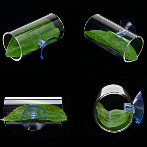 HyzaPhix 6 Stück Aquarium Dekoration, Betta Aquarium Zubehör, Betta Bett Blatt Hängematte, Fisch Futterring, Betta Fisch Tunnel Versteck Ornament für Aquarien (6 Stück)