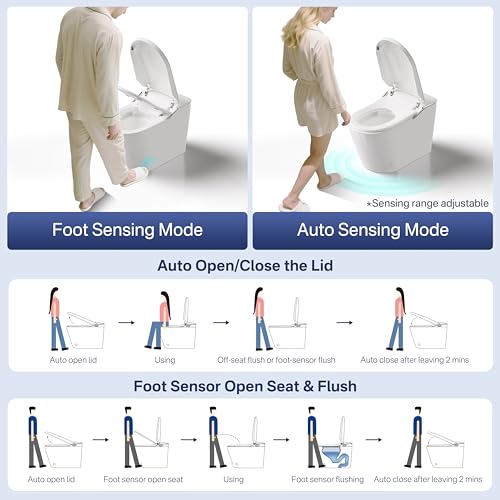 Image of Eridanus One Piece Smart Bidet Toilet, Auto Lid, Foam Shield, Wash & Dry