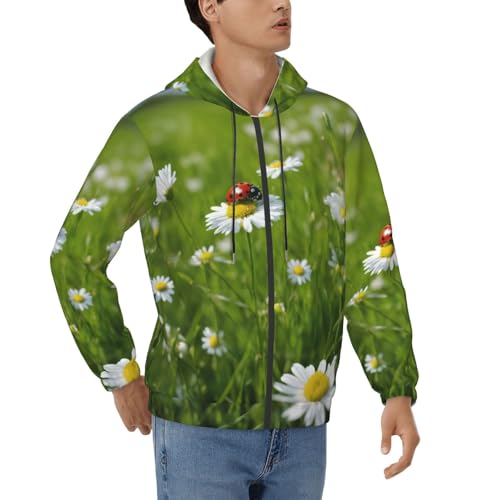 Sweat à capuche homme avec motif coccinelle pour week-end détente