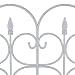 Relaxdays Beetzaun, 6er Set, HxB: je 38 x 68,5 cm, Zierzaun Garten, zum Stecken, Beeteinfassung antik, Kunststoff, grau