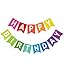 Burlap Happy Birthday Banner Boho Birthday Bunting Garland Pink - View #3