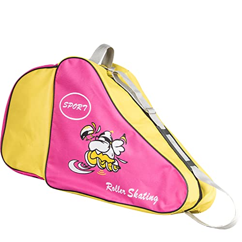Ceestyle Bolsa de Patinaje sobre Ruedas, Bolsa de Patinaje sobre Hielo Unisex con Correa de Hombro Ajustable Bolsa de Almacenamiento de Tela Oxford para Patines para Mujeres, Hombres, niños