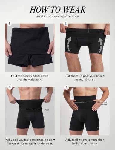 Image of DAMENSCH Men's Compression Shapewear Trunk, Comfortable Stretchy Body Shaper, Posture Correcting Tummy Tucker, Breathable Support Underwear