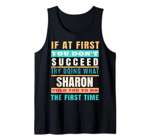 SHARON Camisa con nombre personalizado SHARON Nombre Camiseta sin Mangas