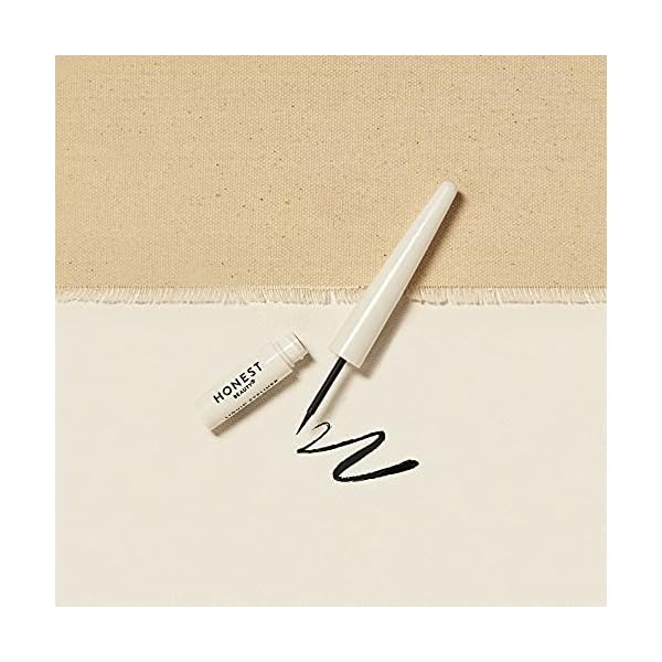 Honest-Beauty-Liquid-Eyeliner-Vegan-Smudge-Flake-Transfer-Proof-Carbon-Free-Silicone-Free-Cruelty-Free-Ophthalmologist-Tested-0058-fl-oz-Black-006-Fl-Oz Honest Beauty Longlasting Vegan Liquid Eyeliner | Smudge + Flake Proof, Precise Application | Hypoallergenic, Plant-Derived, EWG Verified + Cruelty Free | Black, 0.58 fl oz