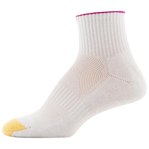 Image of GOLDTOE womens Half Cushion Sport Quarter Socks With Mesh, 6-pairsSocks