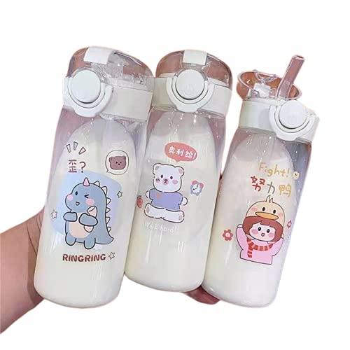 Mug Acero Inoxidable Cristal Botella De Agua Kawaii Taza De Plástico Portátil Al Aire Libre De...