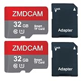 2 Pack 32GB TF Card with Adapter UHS-I U1 Class 10 Memory Card