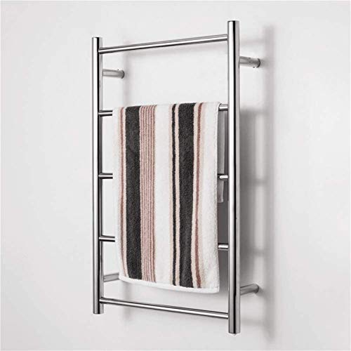SCLHouiX Calentador de Pared para baño, Calentador de Toallas de Acero Inoxidable, toallero eléctrico con calefacción, toallero Caliente con 5 Barras para baño, Cocina, Hotel, 800500120mm,Plugin