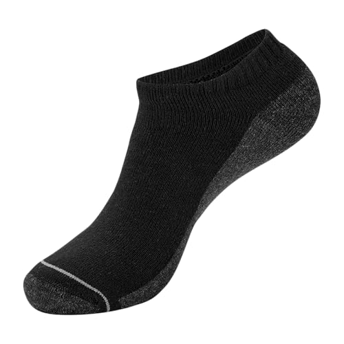Image of Hanes Men's Max Cushion Low Cut Socks, 6, 8, and 12 Pair Pack, White and Black