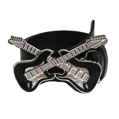 Skinny Waistband for Women Elegant Punk Guitar Buckle Belt Versatile Rock and Roll Retro Girdle Belt Stylish Accessory3