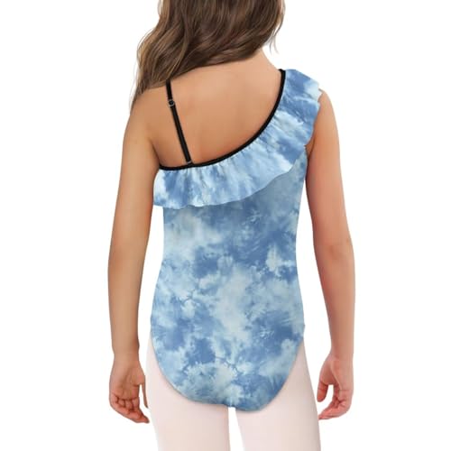 UNICEU Swimsuit for Toddler Girl One Piece Thin Straps Bathing Suit One-Shoulder Ruffle Quick Dry Swimwear for Vacation3