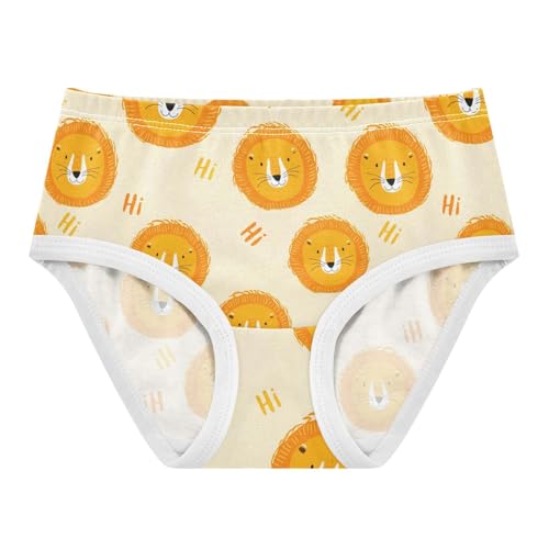 Cute Lion Yellow Toddler Girls's Underwear 2T 2303174