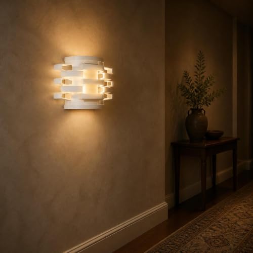 Image of ELIANTE White Metal Wall Light - MT-2678-2W - | 3 Years Warranty | Free - LED LAMP
