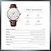 eYotto Men's Stainless Steel Business Watch, Multifunction Quartz Movement Chronograph Roman Numerals Analog Calendar Date Waterproof Leather Band Wristwatch, Formal Dress Gift Watch for Men Rose Gold
