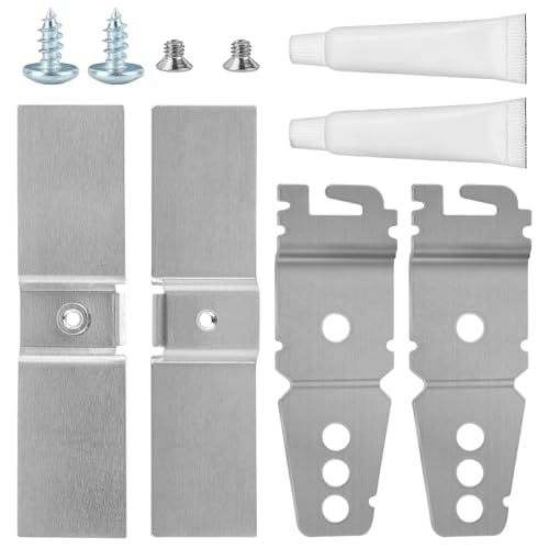 Granite Dishwasher Mounting Bracket Kit Fits Most Under Counter Dishwasher Mounting Bracket For Granite Countertop Dishwasher Brackets WP8269145 AP6012289 PS11745496 With Screws - 2 Pack