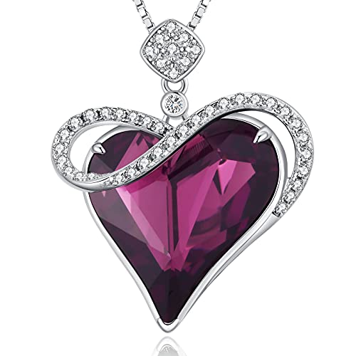 Liebes Herz Halskette Damen Herz Kette Damen Unendlichkeit Herz Anhänger Kristall Kette Cover