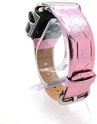 Watch band:Krimis merry christmas iwatch Band Replacement with silver Adapter clasp metal-surface Bracelet Strap for Apple Watch Sports and Edition (38mm rose golden)