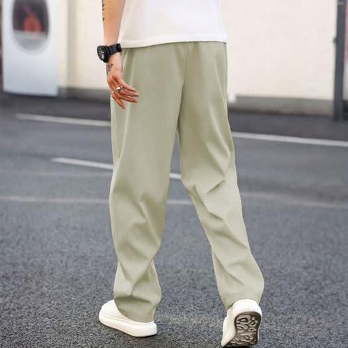 Men's Baggy Lounge Pants, High Waisted Drawstring Lightweight Hiking Athletic Pant Trousers with Pockets3
