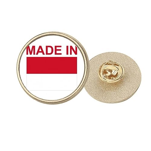 Broche ronde Insia Country Love métal doré taille M bijou veste
