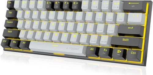 E-Yooso 60% Mechanische Gaming Tastatur mit Roten Switches, US...