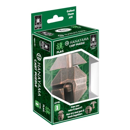 BePuzzled | Flag Hanayama Metal Brainteaser Puzzle Mensa Rated Level 1, for Ages 12 and Up