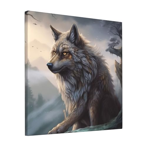 Poster fantaisie animal déco toile durable chambre salon 30,5cm