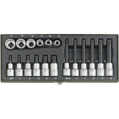 PROXXON 2223296 - Estuche especial 1/2" spline 18 pcs