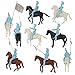 BMC CTS Alamo Mexican Heavy Cavalry - 33pc Powder Blue Plastic Soldier Figures