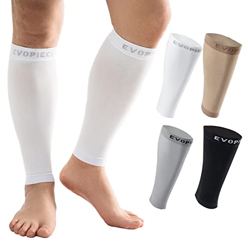 EVOPLECI 20-30mmHg Black Calf Compression Sleeve Men and Women Wide