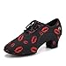 HIPPOSEUS Scarpe da Ballo Latino Rosa con Tacco Basso da Donna Moderno Salsa...