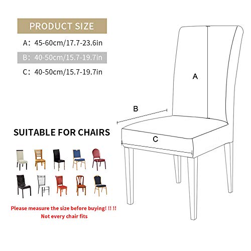 Grande housse de chaise extensible et lavable pour salle à manger - 3