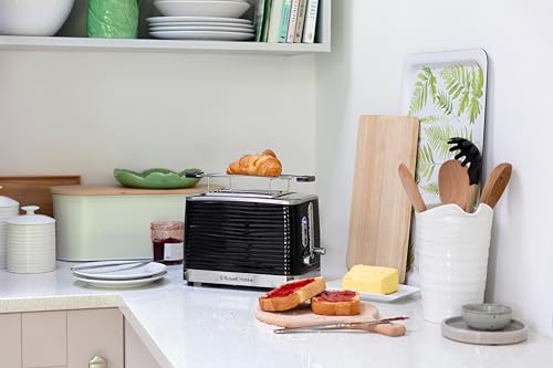 Russell Hobbs Inspire Schwarz Frühstückset: Wasserkocher [1,7l, 2400W] 24361-70 und Toaster [für 2 Scheiben] 24371-56