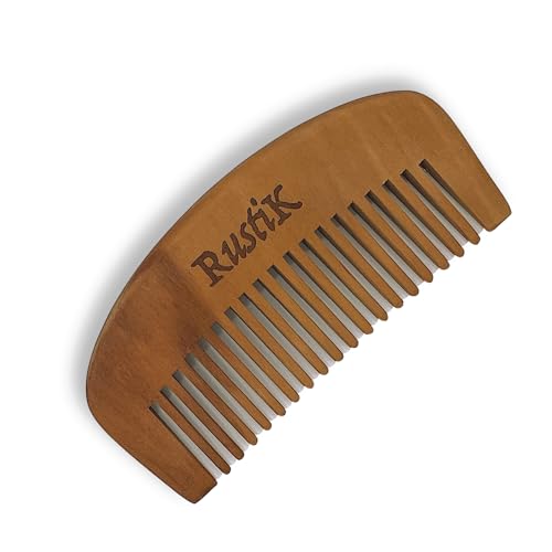 Wide-Tooth-Pocket-Comb-by-RustiK-Chunky-Pear-Wood-Hair-Comb-Anti-Static-Detangling-Scalp-Massaging-Can-also-be-used-as-a-LabourAnxietyBeard-Comb-Accupressure-Woodcrafted-for-Men-and-Women