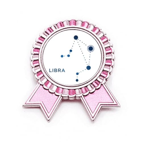Broche constellation rose signe du zodiaque M en métal chic