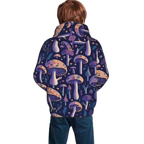 Floral Hippie Mushrooms Kid Hoodies Boys Sweatshirts Girls Pullover with Pocket4