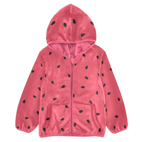 GuoChe Vector Watermelon Black Seeds Boy Hooded Fleece Jacket